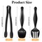 36 Pcs Disposable Serving Utensils Set, Black Plastic Utensils Including 8.3 Inch Spoons 8.5 Inches Forks 9 Inch Tongs for Buffet, Party, Restaurant, Weddings, Picnic